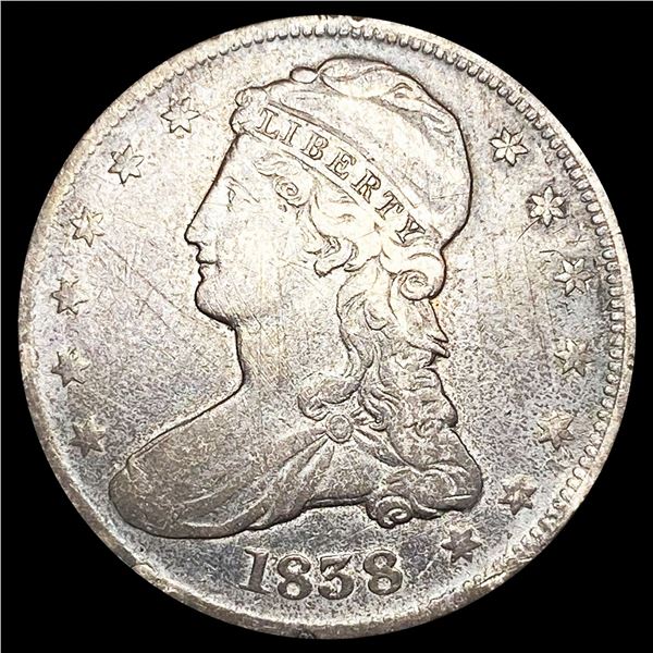 1838 Capped Bust Half Dollar LIGHTLY CIRCULATED