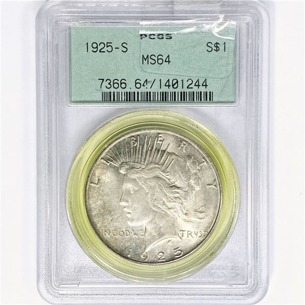 1925-S Silver Peace Dollar PCGS MS64