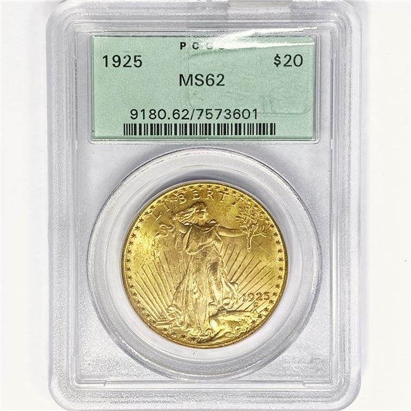 1925 $20 Gold Double Eagle PCGS MS62