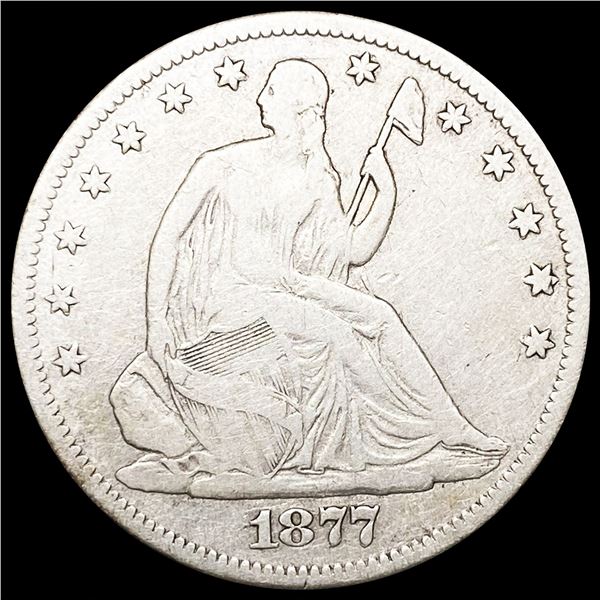 1877-CC Seated Liberty Half Dollar NICELY