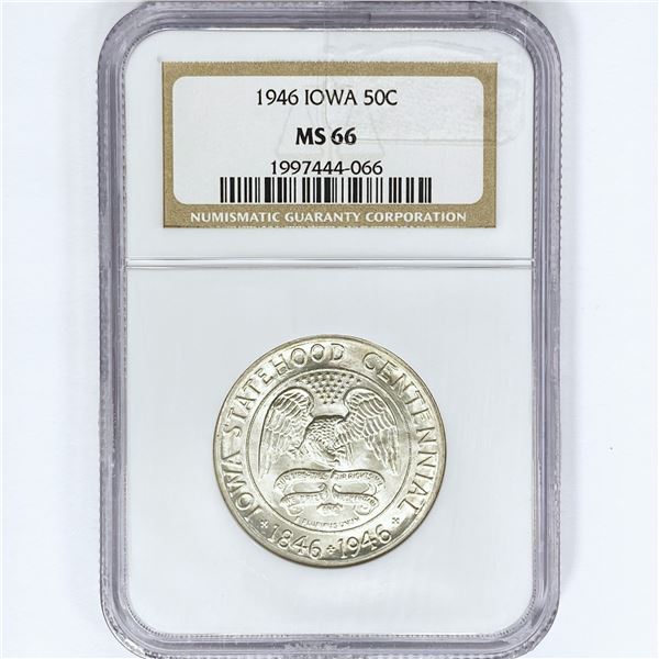 1946 Iowa Half Dollar NGC MS66