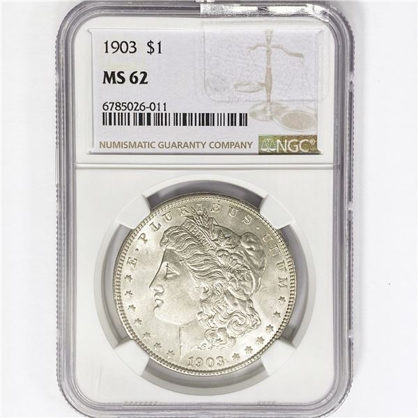 1903 Morgan Silver Dollar NGC MS62