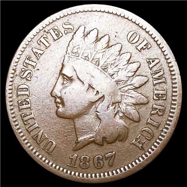 1867 Indian Head Cent NICELY CIRCULATED