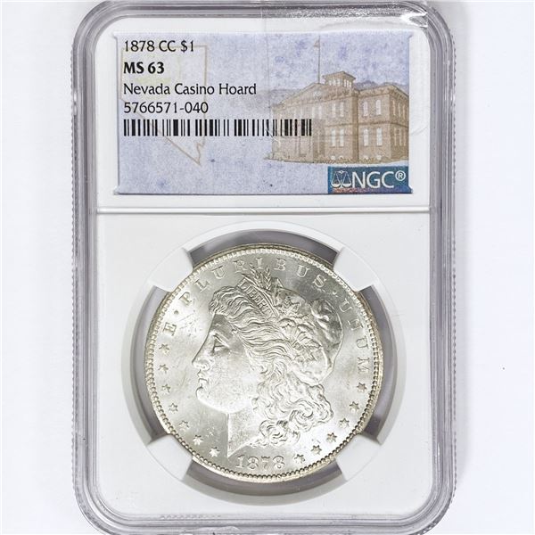 1878-CC Morgan Silver Dollar NGC MS63