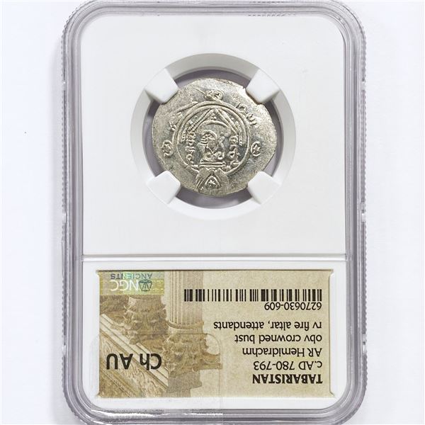 AD 780-793 Tabaristan AR Hemidrachm NGC Ch AU