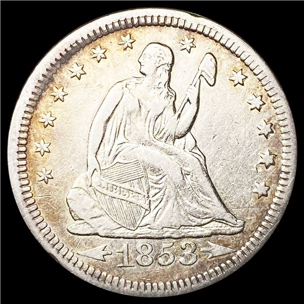 1853 Arws & Rays Seated Liberty Quarter LIGHTLY