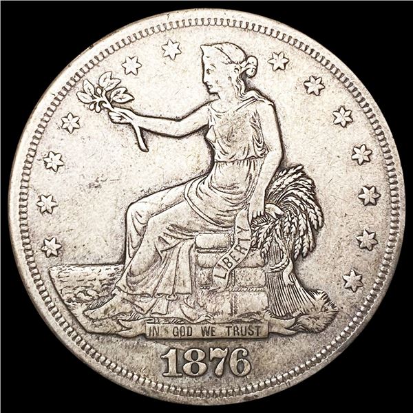 1876-S Silver Trade Dollar NEARLY UNCIRCULATED