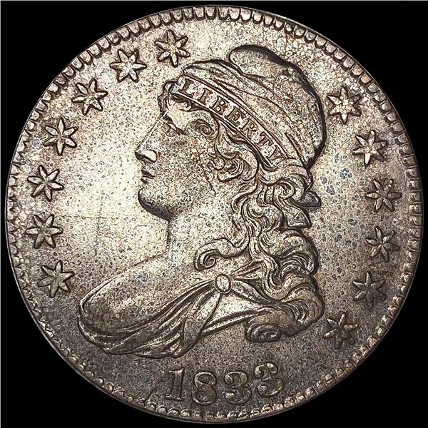 1833 Capped Bust Half Dollar NEARLY UNCIRCULATED