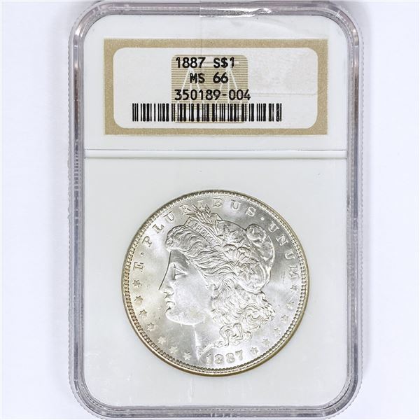1887 Morgan Silver Dollar NGC MS66