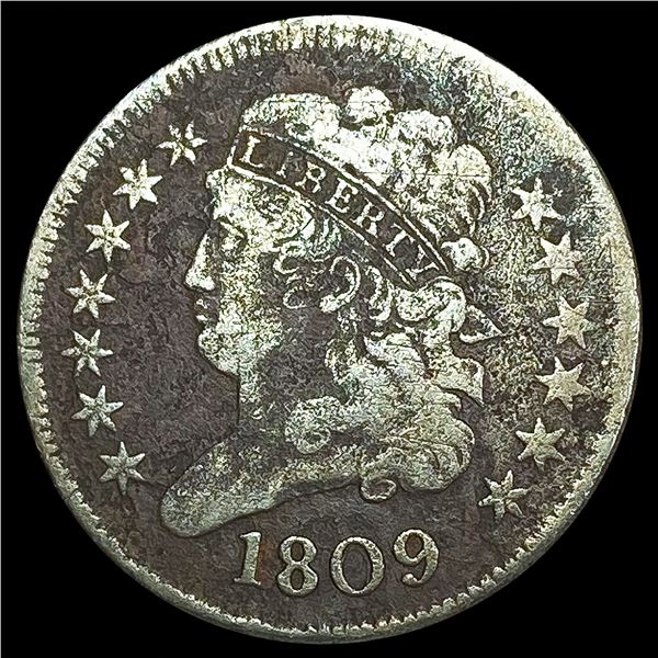 1809 LG/SM 0 C-4 Classic Head Half Cent NICELY