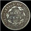 Image 2 : 1809 LG/SM 0 C-4 Classic Head Half Cent NICELY