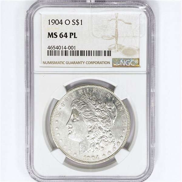1904-O Morgan Silver Dollar NGC MS64 PL