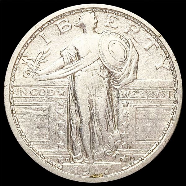 1917-D Standing Liberty Quarter LIGHTLY
