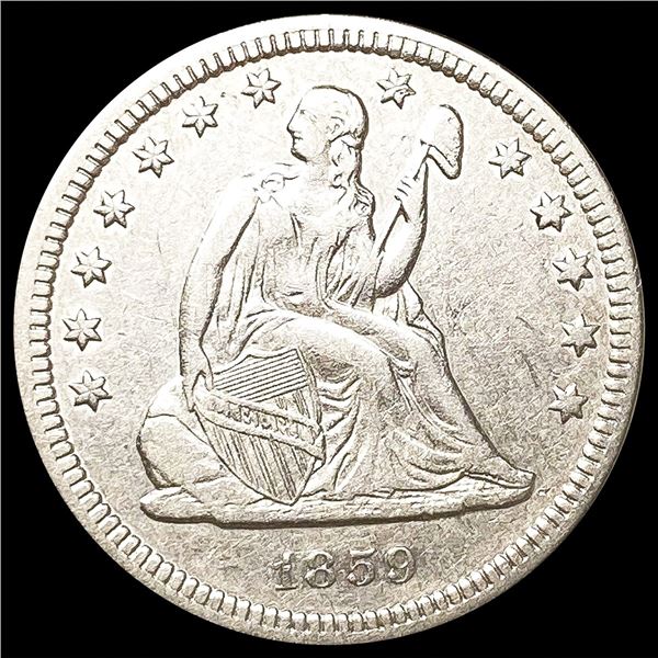 1859-O Seated Liberty Quarter LIGHTLY CIRCULATED