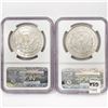 Image 2 : 1884, 1887 Set (2) Morgan Silver Dollar NGC MS62