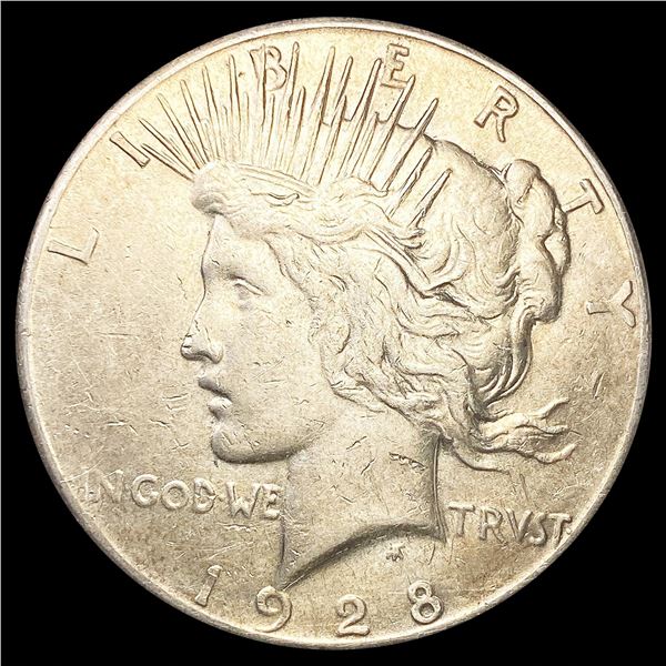1928 Silver Peace Dollar CLOSELY UNCIRCULATED