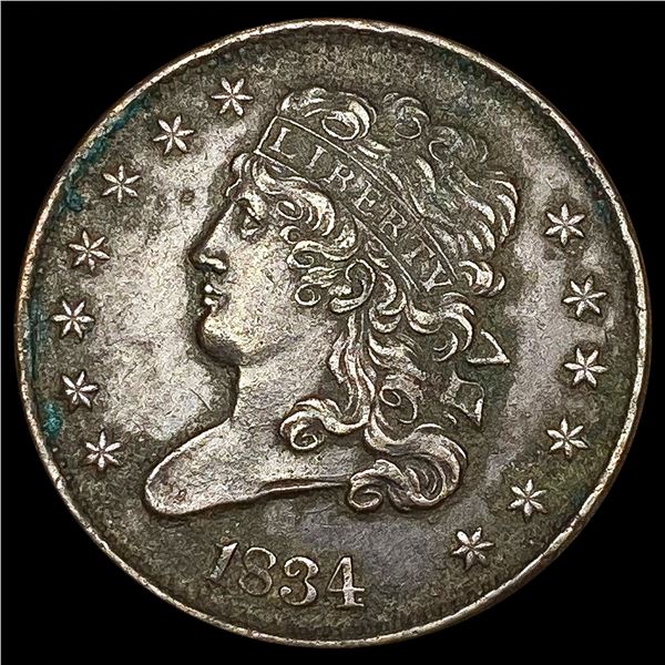 1834 Classic Head Half Cent CLOSELY UNCIRCULATED
