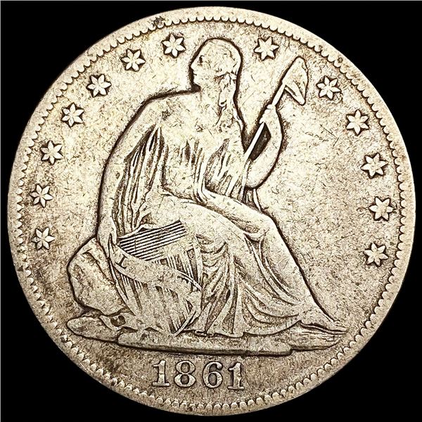 1861-O Seated Liberty Half Dollar LIGHTLY