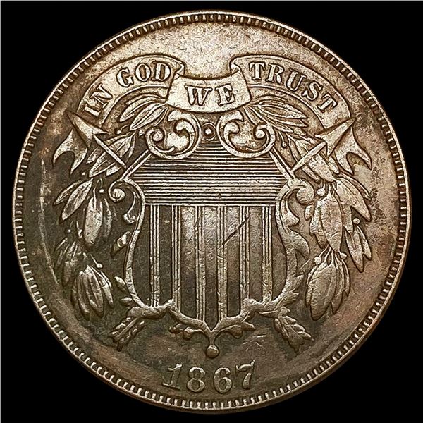 1867 Two Cent Piece HIGH GRADE