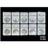 Image 1 : (10) 2022 American Silver Eagles NGC - MS70