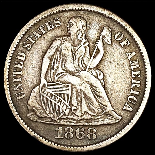 1868-S Seated Liberty Dime LIGHTLY CIRCULATED