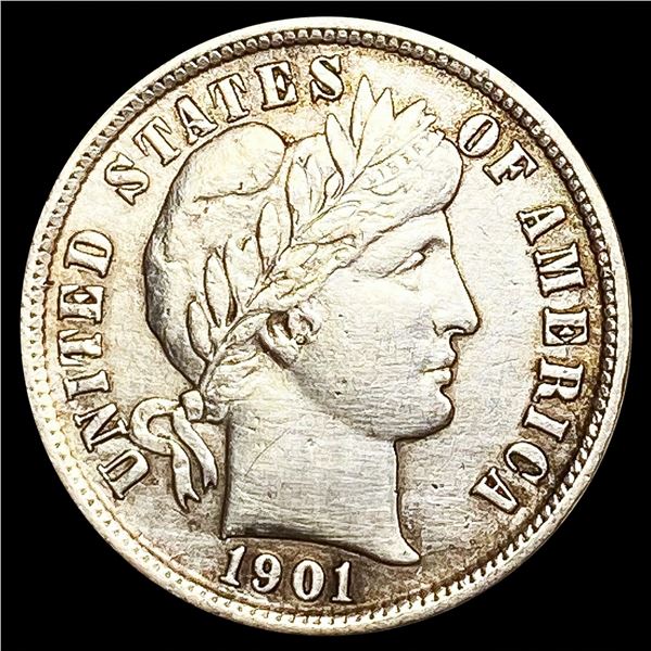 1901-S Barber Dime ABOUT UNCIRCULATED