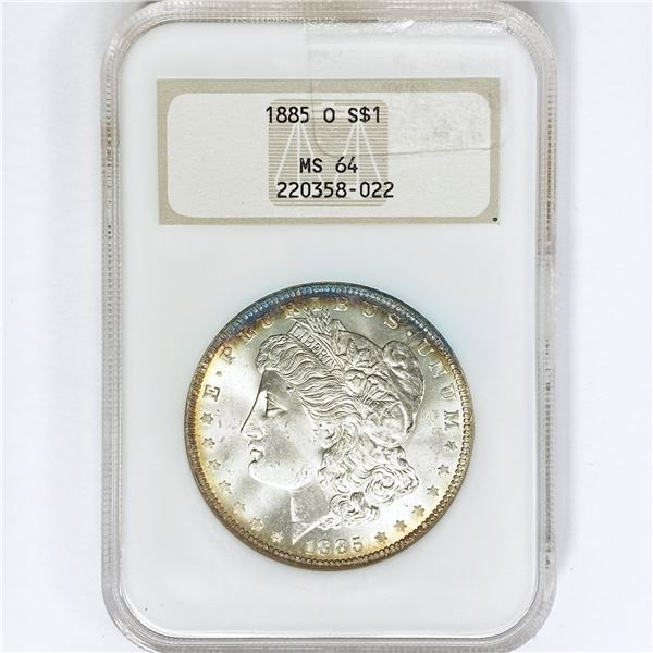 1885-O Morgan Silver Dollar NGC MS64