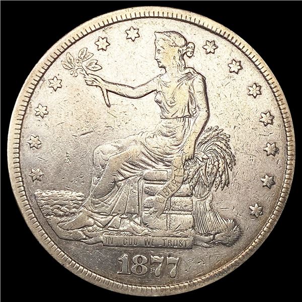 1877 Silver Trade Dollar LIGHTLY CIRCULATED