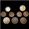 Image 1 : (9) Varied US Coins (1808, 1864, (2) 1866, 1869,