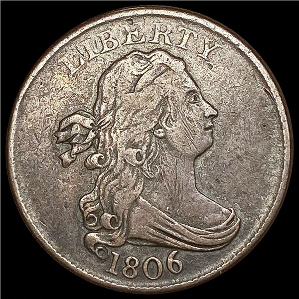 1806 Sm 6 Draped Bust Half Cent NICELY CIRCULATED