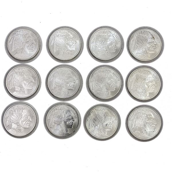 2020 1oz Silver Buffalo Rounds (12 Coins)