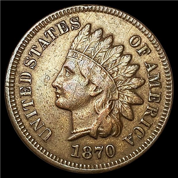 1870 Indian Head Cent NEARLY UNCIRCULATED