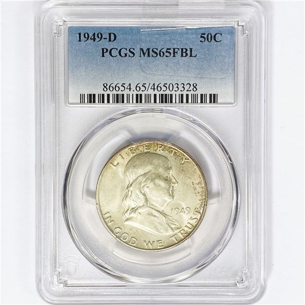 1949-D Franklin Half Dollar PCGS MS65 FBL