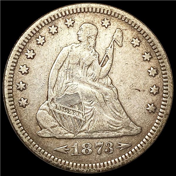 1873 Arws Seated Liberty Quarter CLOSELY