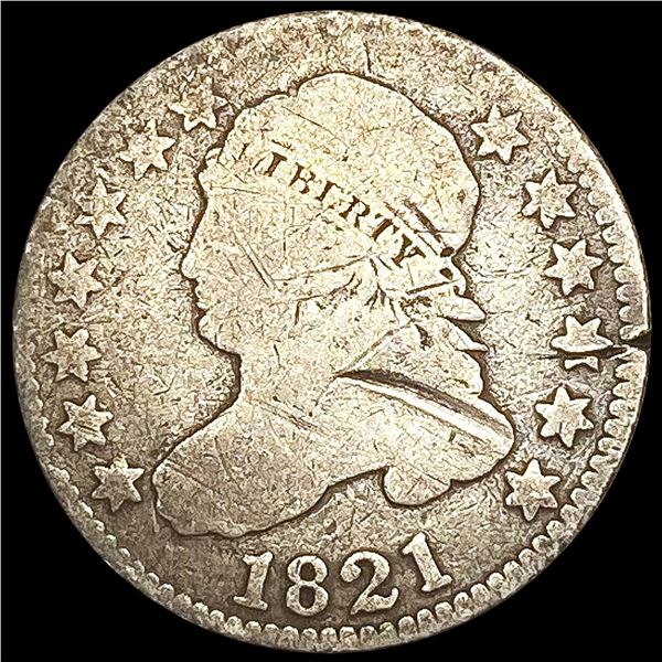 1821 Capped Bust Dime NICELY CIRCULATED
