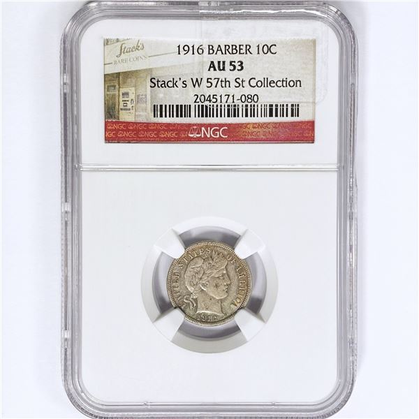 1916 Barber Dime NGC AU53