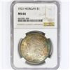 Image 1 : 1921 Mercury Silver Dollar NGC MS64