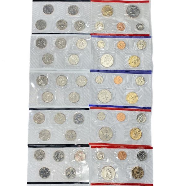 2001-2002 US Silver UNC Sets (50 Coins)
