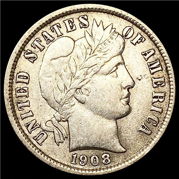 1908 Barber Dime CLOSELY UNCIRCULATED