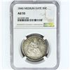 Image 1 : 1846 Seated Liberty Half Dollar NGC AU55 Med. Dt.