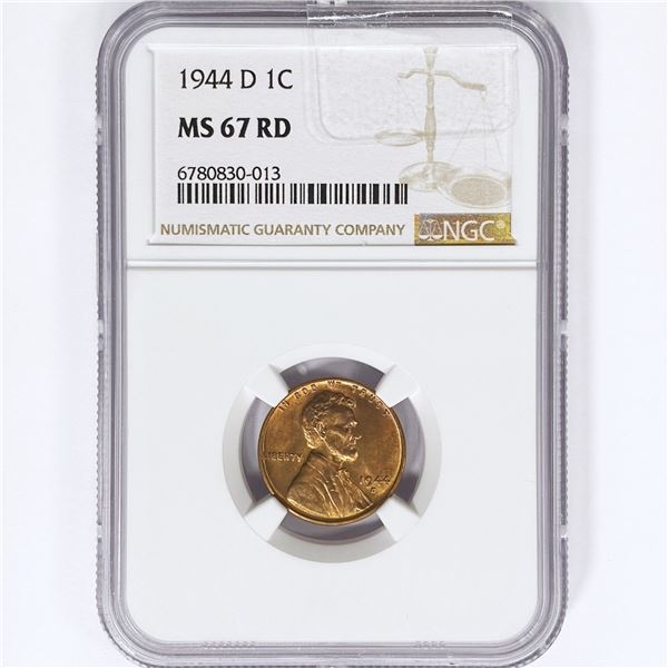 1944-D Wheat Cent NGC MS67 RD