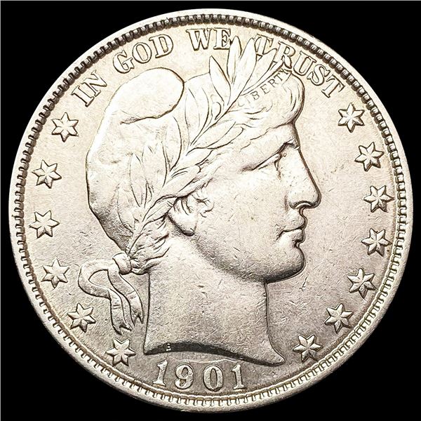 1901 Barber Half Dollar CLOSELY UNCIRCULATED