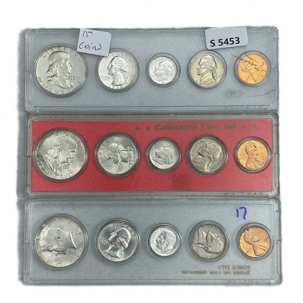1956-1964 US Mint UNC Coin Sets (15 Coins)
