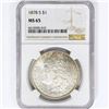 Image 1 : 1878-S Morgan Silver Dollar NGC MS65