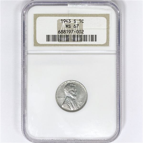 1943-S Wheat Cent NGC MS67