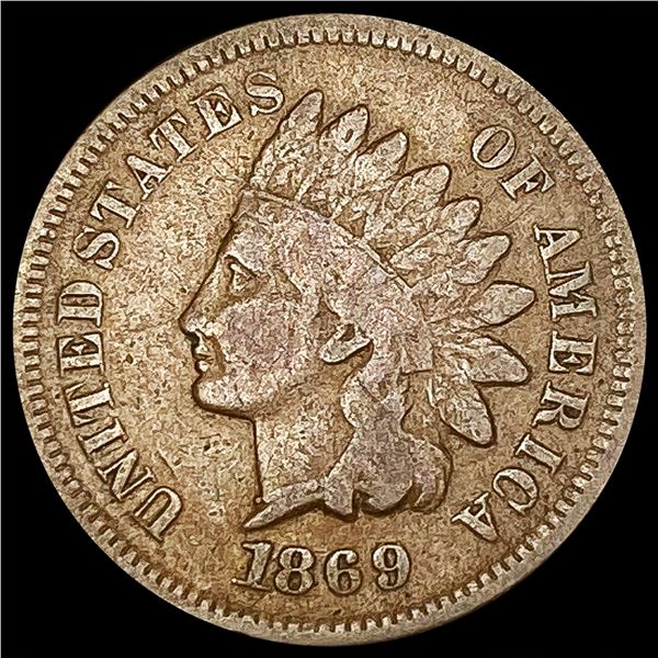 1869/9 Indian Head Cent NICELY CIRCULATED