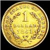 Image 2 : 1851 Rare Gold Dollar UNCIRCULATED