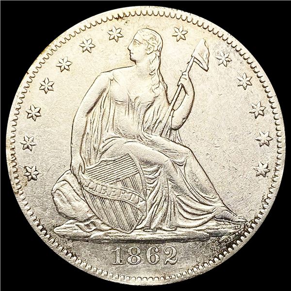 1862 Seated Liberty Half Dollar UNCIRCULATED