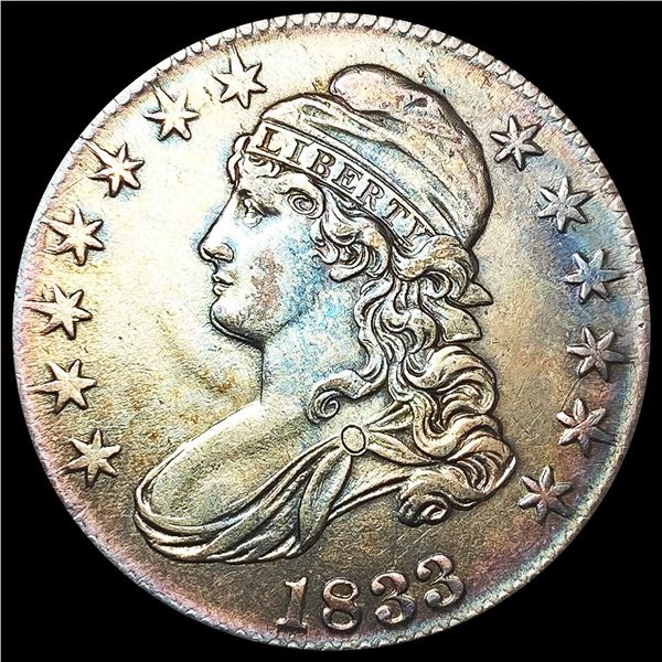 1833 Capped Bust Half Dollar NEARLY UNCIRCULATED