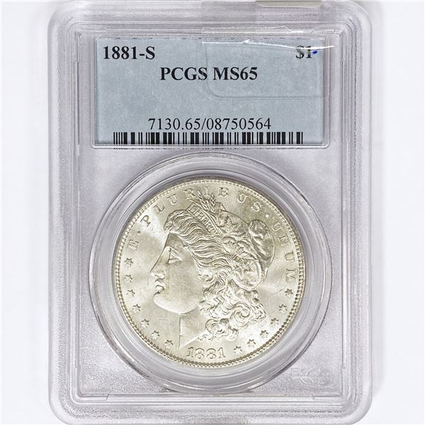 1881-S Morgan Silver Dollar PCGS MS65